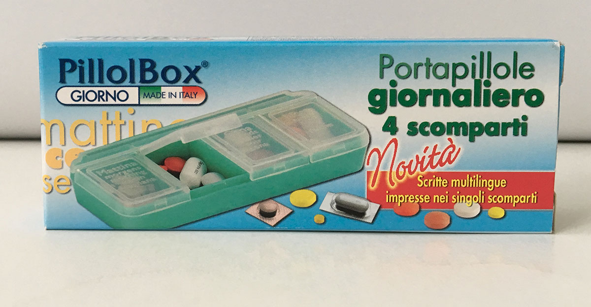 Portapillole giornaliero Pillolbox Made in Italy