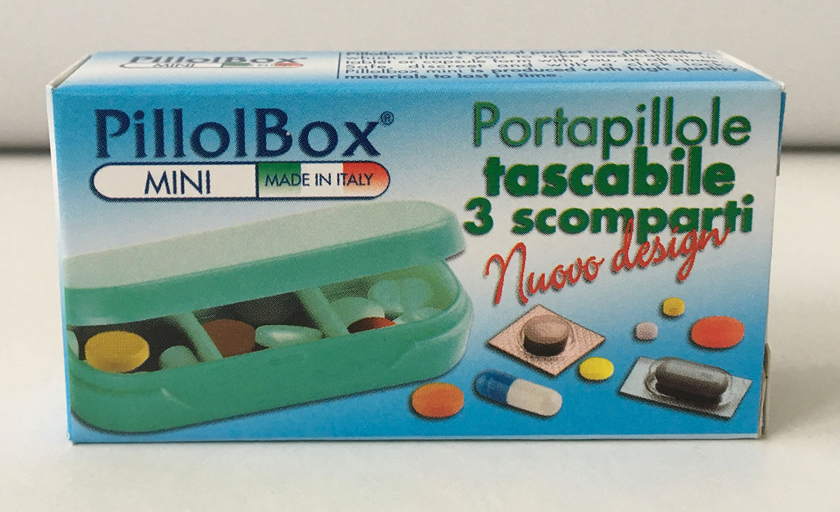 Portapillole mini Pillolbox Made in Italy